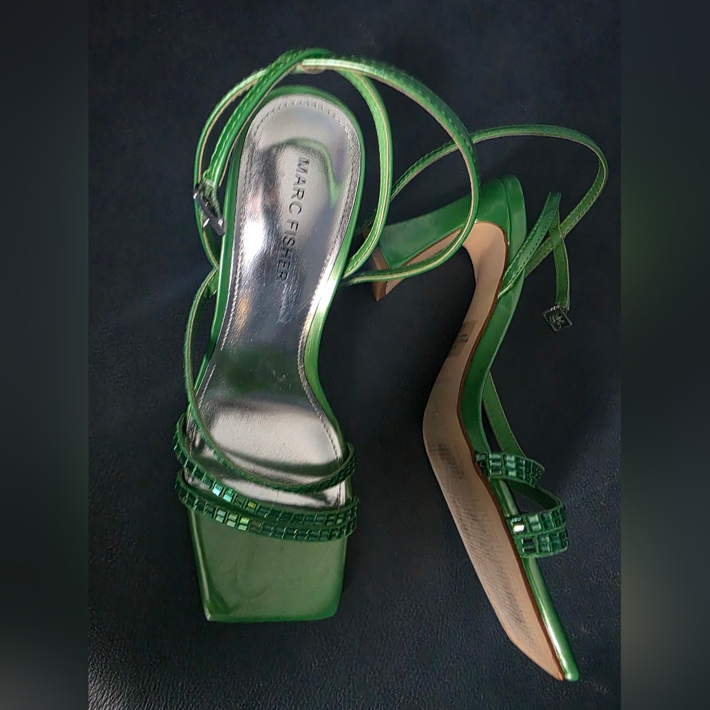 Marc Fisher Emerald Strappy Heels